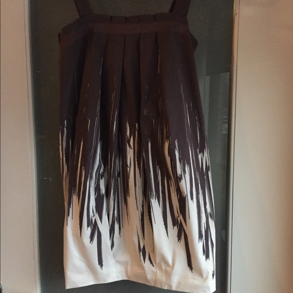 BCBG maxazria strapless off white and mauve dress